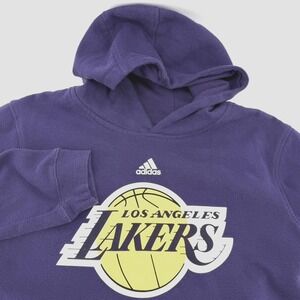 LA Lakers Adidas Womens Size Large Graphic Print Multi Color Hooded Sweatshirt